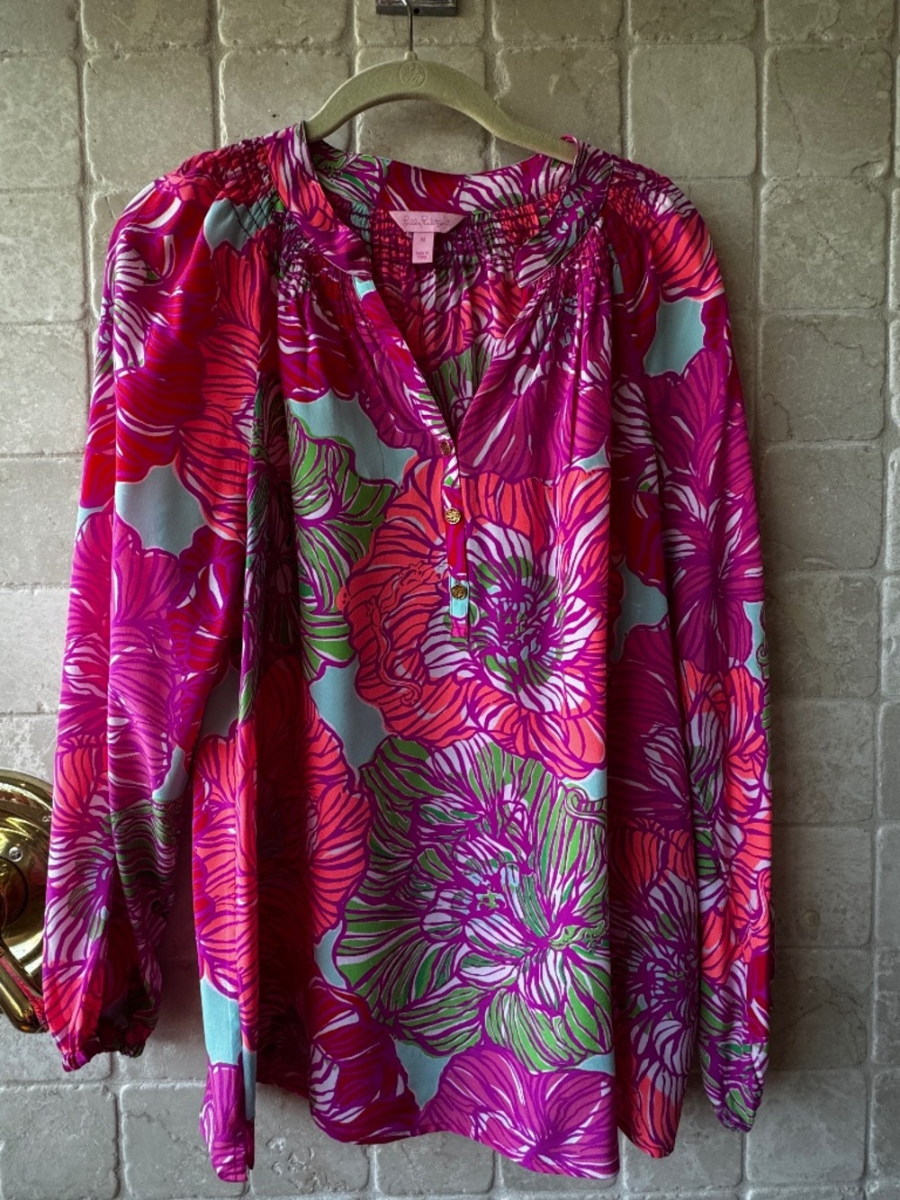 Lilly Pulitzer Silk long sleeve tunic